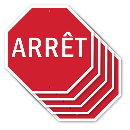 Signmission Arrt, 10 inch X 10 inch, Aluminum Metal Signs, 5PK OC-A-5Pack-10-60