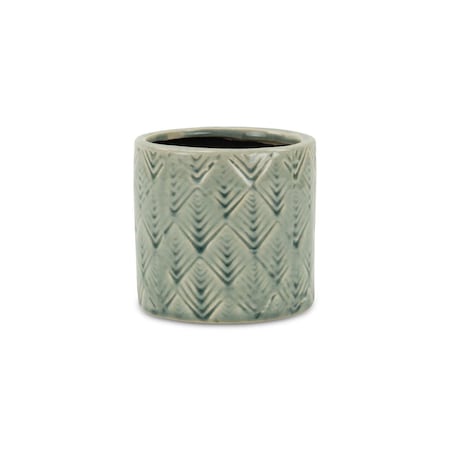 Cheungs 4.5 x 4.25 in. Arzati Viridescent Pot, Green 5774S