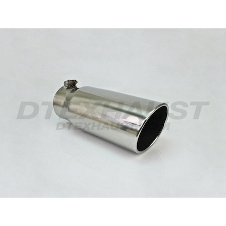 Different Trends BOLT-ON 4INX12IN ROLL ROLLED SLANT & SLANT DIESEL EXHAUST TIPS 4.00IN BQ9-405012RSL