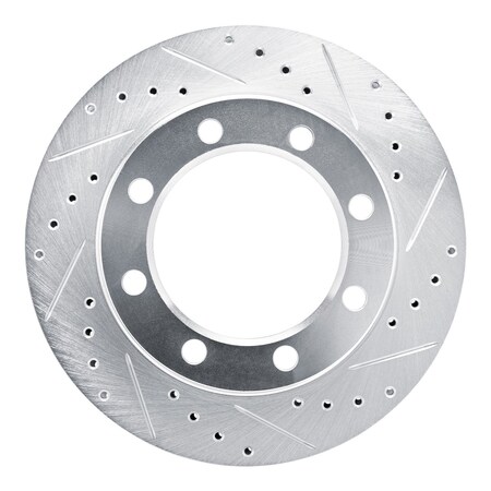 Dynamic Friction Co DFC Brake Rotor - Drilled and Slotted - Silver 631-54104R