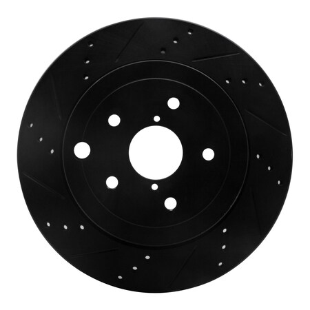 Dynamic Friction Co DFC Brake Rotor - Drilled and Slotted - Black 633-13022L