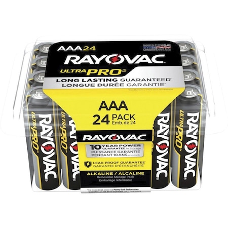 Rayovac BATTERY, AAA, 24/PK, 12PK ALAAA24PPJ