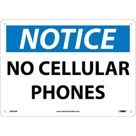Nmc Notice No Cellular Phones Sign, N304AB N304AB