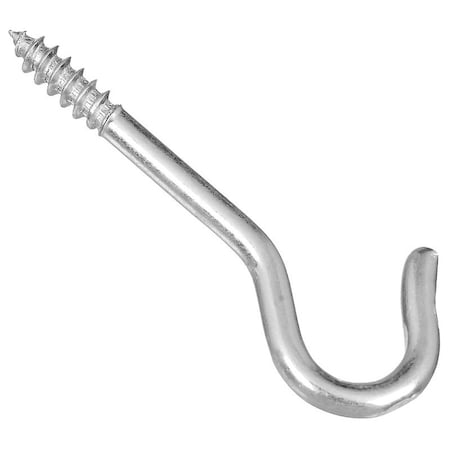 National Hardware V2040 Series Ceiling Hook, 25 lb Working Load, #10, Steel, Zinc, 6PK N120-626