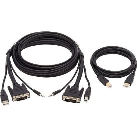 Eaton EATON Tripp Lite Series DVI KVM Cable Kit - DVI, USB, 3.5 mm Audio 3xM/3xM + USB M/M, 6 ft. 1.83 m P784-006-U