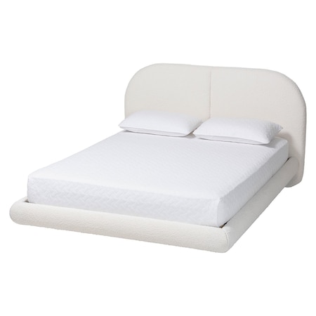 Baxton Studio Cachet Boucle Upholstered Floating Bed, King 261-14353-ZORO