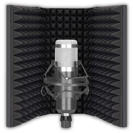 Idance Three Microphone Sound Isolator Panels for Recording your studio mic, on Stand Mount or Table Top MS1818