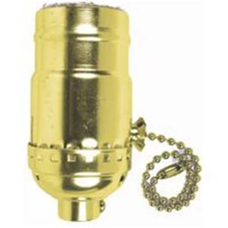 Brightlight Socket Pull Chain 3 Way Brass 60411 BR109362
