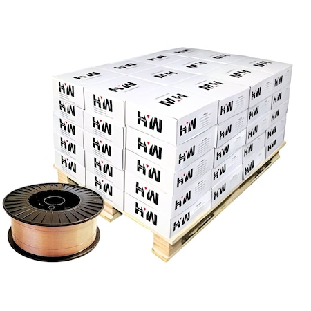 Hyw Products ER70S-6 Mild Steel Mig .045in Welding Wire 44-Pound Roll, 60 Spools on a Pallet 16045044-60