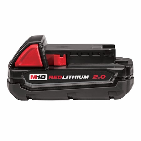 Milwaukee Tool M18 REDLITHIUM CP2.0 Battery, 2.0Ah, Compact, 18V, Li-Ion Battery 48-11-1820