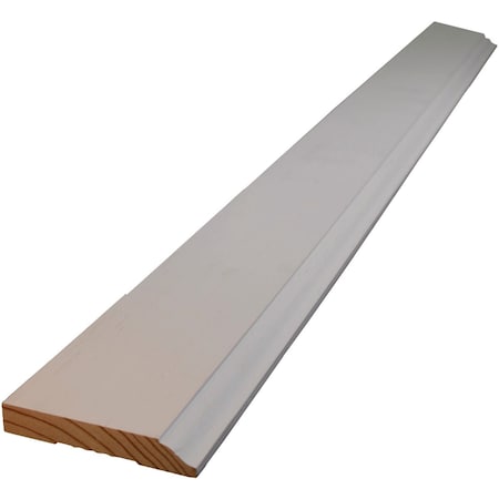 Alexandria Moulding 9/16'' W.x3-1/4'' H.x8 ' L. Wht Finger Joint Pine Colonial Base Molding 0W623-93096C1