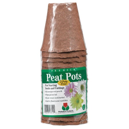 Plantation Products FR312B 3 in. Round Bonus Jiffy Pet Pot 108477
