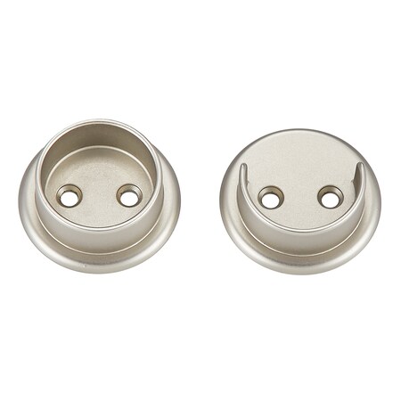 Geo PSM112-SN Metal Pole Socket Set 1-1/2" Diameter Satin Nickel Finish GBH-PSM112-SN