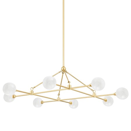 Hudson Valley Lighting Andrews 8 Light Chandelier 46 In. Aged Brass 4846-AGB