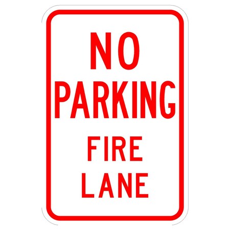 Sign Solutions Usa Parking Sign, 12 in W, Aluminum Sign, White DCS10DWT1218CUS00145