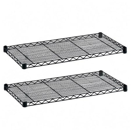 Pinpoint 18 x 48 Inch Wire Shelf in Black, 2PK PI124630