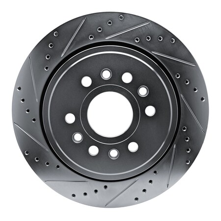 Dynamic Friction Co DFC Brake Rotor - Drilled and Slotted - Silver 631-40126L