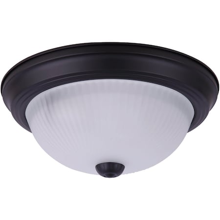 Home Impressions 11'' Matte Black Flush Mount Frosted Glass IFM211MBK-F