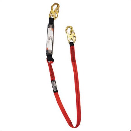 Liberty Line 6 ft Shock Absorbing Lanyard, Clear Pack Design, Snap Hook Ends FAL28005