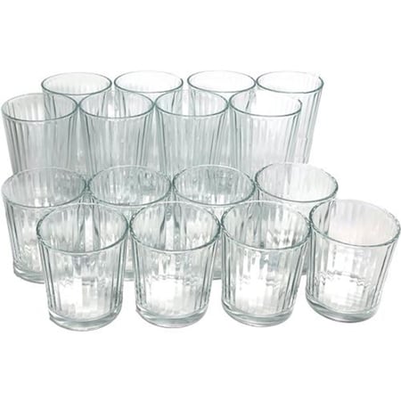 Gibson Home Gibson 16pc Home Moonstone Glass Double Old Fashion and Tumbler Set 127043.16