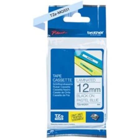 Brother Tape, lbl, Black On Pastel Blue TZEMQ531