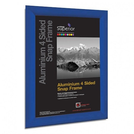 Seco Poster Snap Frame, 8.5" x 11", 1" Profile, Blue SN8511BLUE