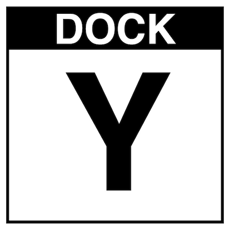 5S Supplies Loading Dock Y Sign - ALM - 24in x 24in DOCKY-ALM-2424