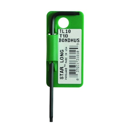 Bondhus T10 Torx L-Wrench - Long Arm Tagged & Barcoded 31810