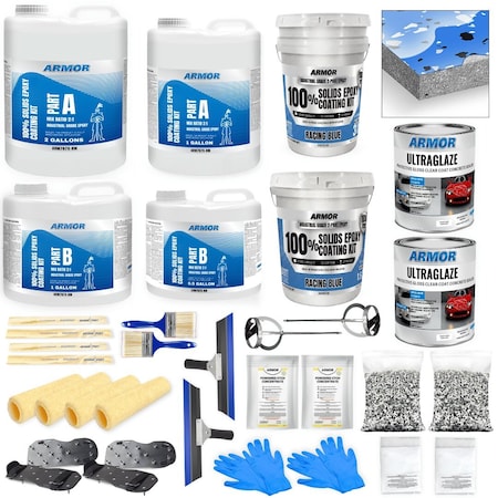 Armorpoxy 32 Pc - Epoxy Floor Kit - 2-Layer - 900 Sq Ft - Racing Blue 110007