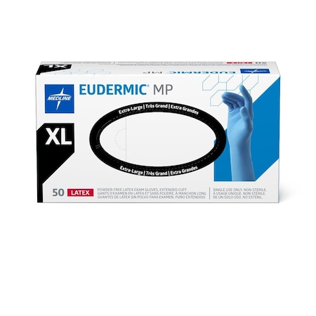 Medline Eudermic MP High-Risk Powder-Free Latex Exam Gloves, 500PK 485604