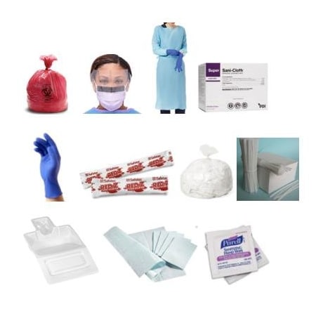 Medline Deluxe Biohazard Spill Kit MPH17CD410H