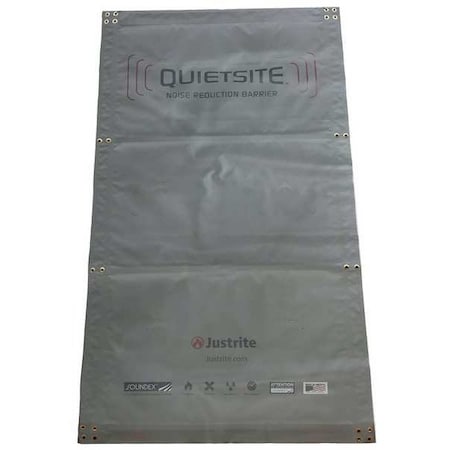 Quietsite Acoustic Panel, Polyester, 5 ft W, 8 ft L, 1 in Thick, Gray 26464