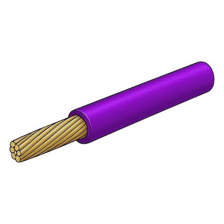 Zoro Select Automotive Wire, 16 AWG, Purple, 100 ft WXP-6TXL-1601-7-100