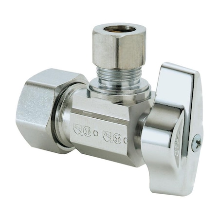 Westbrass 0.25 in. Turn Angle Stop - 0.63 OD x 0.38 in. Outlet I3341
