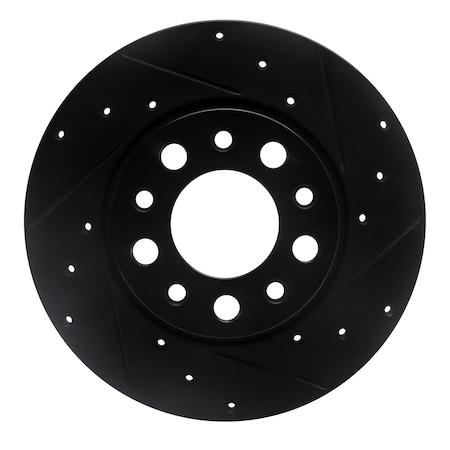 Dynamic Friction Co DFC Brake Rotor - Drilled and Slotted - Black 633-42014R