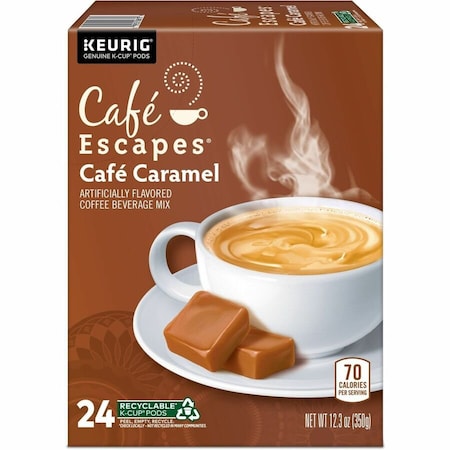 Caf Escapes Cafe Escapes Pod Cafe Caramel, Keurig Single-Serve K-Cup Pods, 24 Count, Compatible with, 24PK 5000330126