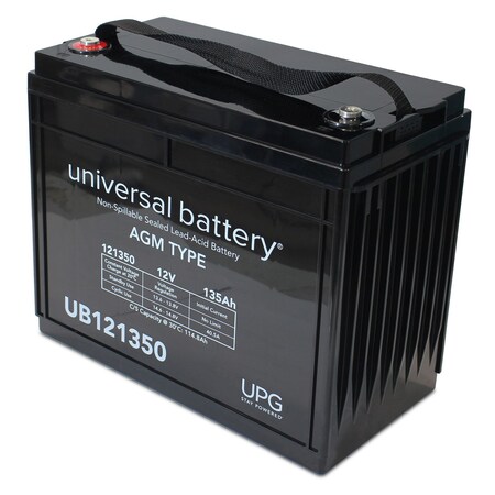 Upg Sealed Lead Acid Battery, 12 V, 135Ah, UB121350, I6 Internal Thread Terminal, AGM Type 40994