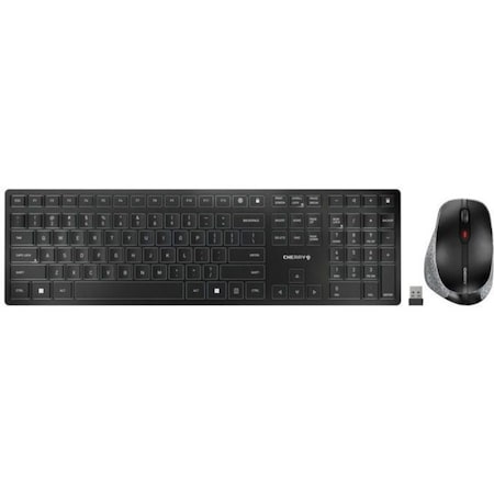 Cherry Americas DW 9500 KEYBOARD + MOUSE COMBO, BLACK, BLUETOOTH OR 2.4GHZ WIRELESS, AES-128 BIT JD-9500US-2