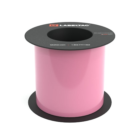 Labeltac High Performance 10-Year Vinyl Supply 5in x 75ft LT9, Pink LT512HP-C