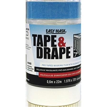 Trimaco 949460 Easy Mask 0.6 x 22 m. Plastic Pretaped Drop Cloth 47034949462