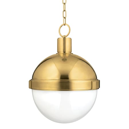 Hudson Valley Lighting Lambert 1 Light Pendant 14.5 In. Aged Brass 615-AGB