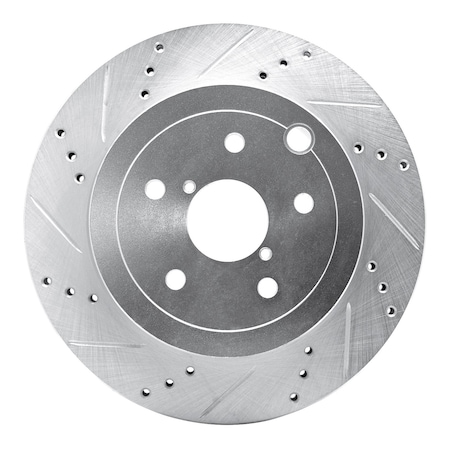Dynamic Friction Co DFC Brake Rotor - Drilled and Slotted - Silver 631-13022L