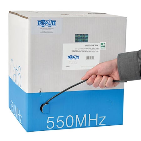 Doomsday 1000 ft. Cat6 Gigabit Bulk Solid-Core PVC Cable, Black DO762045