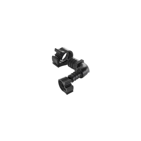 Flair-It PEXLOCK Reducing Pipe Elbow, 3/4 x 1/2 in, 90 deg Angle, Black, 100 psi Pressure 30805