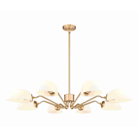 Z-Lite Breton Modern Gold 8 Light Chandelier 3048-8MGLD
