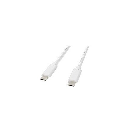 Cable Wholesale USB C Cable - USB-3 10-Gigabit 100-watt Type-C male cable, White, 1 meter (3.28ft) 10U3-31101WH