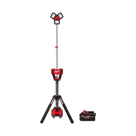 Milwaukee Tool TripodLightKit, LED, 6,000lm, (1)8.0Ah 2136-20, 48-11-1881
