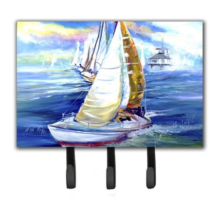 Carolines Treasures Rock My Boat Sailboats Leash and Key Holder JMK1073TH68