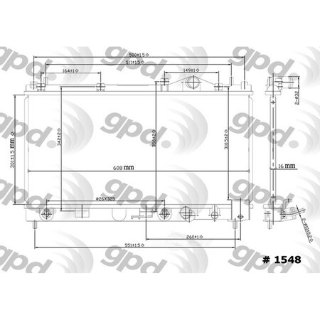 Global Parts Distributors Radiator 1548C