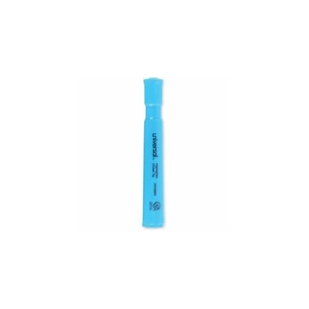 Universal Highlighter, Chisel Tip, Fluorescent Blue 12PK UNV08864